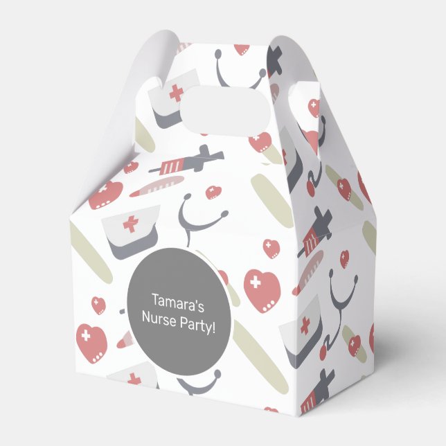 Caixinha De Lembrancinhas Padrão do Médico Festa de formatura (Frente)