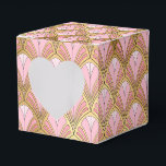 Caixinha De Lembrancinhas Padrão Dourado de arte elegante e rosa de arte<br><div class="desc">Elegante Pinças Douradas Art Deco Vintage Pattern Favor Boxes apresenta um elegante padrão de deco de arte em rosa e ouro. Perfeito para festas,  eventos,  casamentos,  aniversário,  Natal,  Dia de as mães,  Dia de os pais,  feriados e presentes corporativos,  Criado pelo Evco Studio www.zazzle.com/store/evcostudio</div>