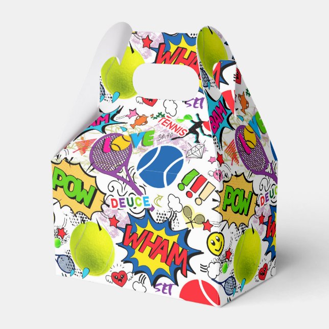 Caixinha De Lembrancinhas 😍 🤩 Padrão Eclecético de tênis 🎾 (Frente)