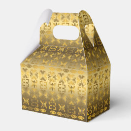 Caixinha De Lembrancinhas Padrão étnico-africano tribal. Símbolos de dinkra.