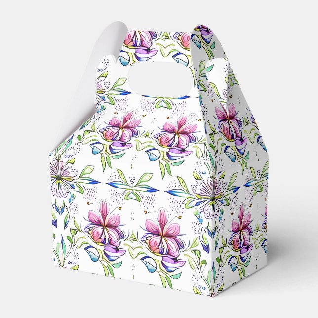 Caixinha De Lembrancinhas Padrão Floral da Orquídea Suave Elegante - Na moda (Frente)