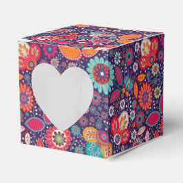 Caixinha De Lembrancinhas Padrão Floral de Natureza da Ilustração Batik Colo