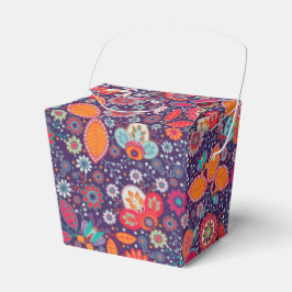 Caixinha De Lembrancinhas Padrão Floral de Natureza da Ilustração Batik Colo