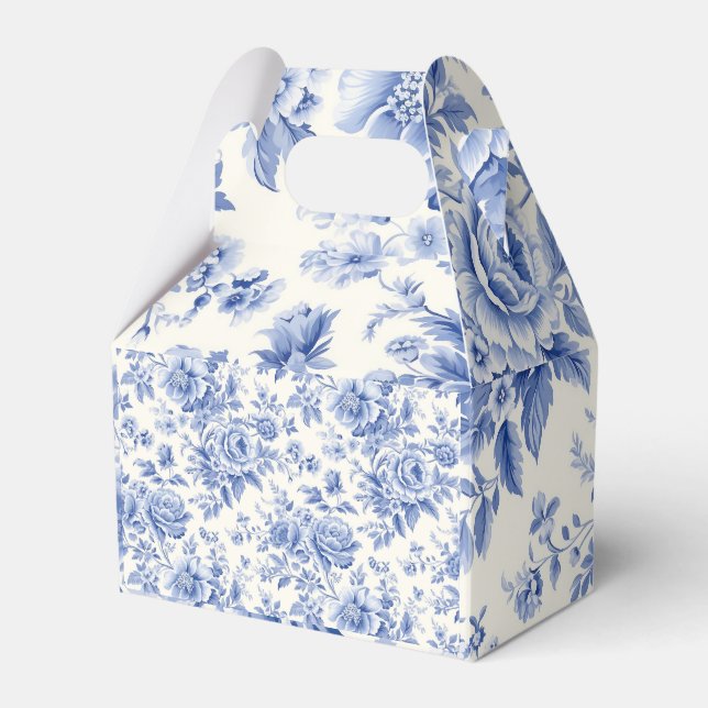 Caixinha De Lembrancinhas padrão floral francês (Frente)