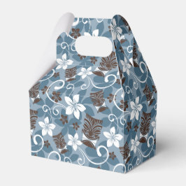 CAIXINHA DE LEMBRANCINHAS PADRÃO LUAU TIKI (AZUL)