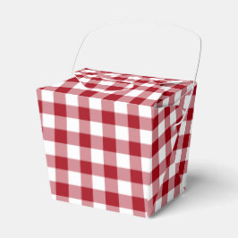 Caixinha De Lembrancinhas Padrão Rustic Farmhouse Red Checks