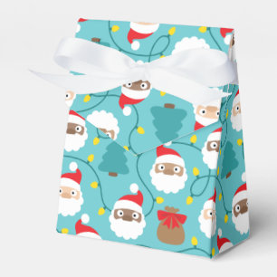 Caixinha De Lembrancinhas Padrão Santa Clauses