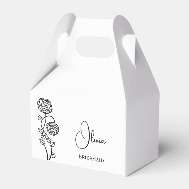 Caixinha De Lembrancinhas Padrinhos de casamento de Bridesmaid Personalizado (Frente)