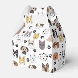 Caixinha De Lembrancinhas Padrões Coloridos De Cães Engraçados E Cães Cachor