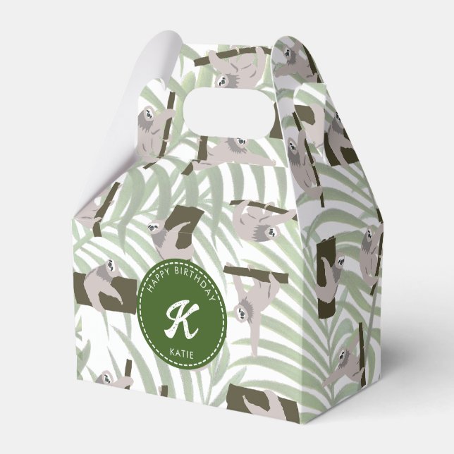 Caixinha De Lembrancinhas Padrões de animais de beleza em florestas selvagen (Frente)