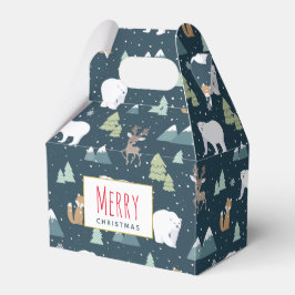 Caixinha De Lembrancinhas Padrões Russos De Inverno De Natal Bonito