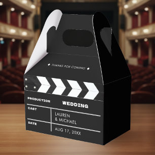 Caixinha De Lembrancinhas Painel de Clap de Filme de Casamento Obrigado