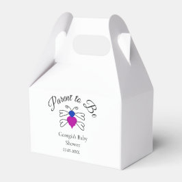 Caixinha De Lembrancinhas Pais para ser o texto azul cor-de-rosa da abelha d