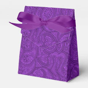 Caixinha De Lembrancinhas Paisley Roxo