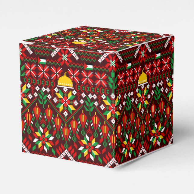 Caixinha De Lembrancinhas Palestina Tatreez Embroderia Tradicional (Frente)