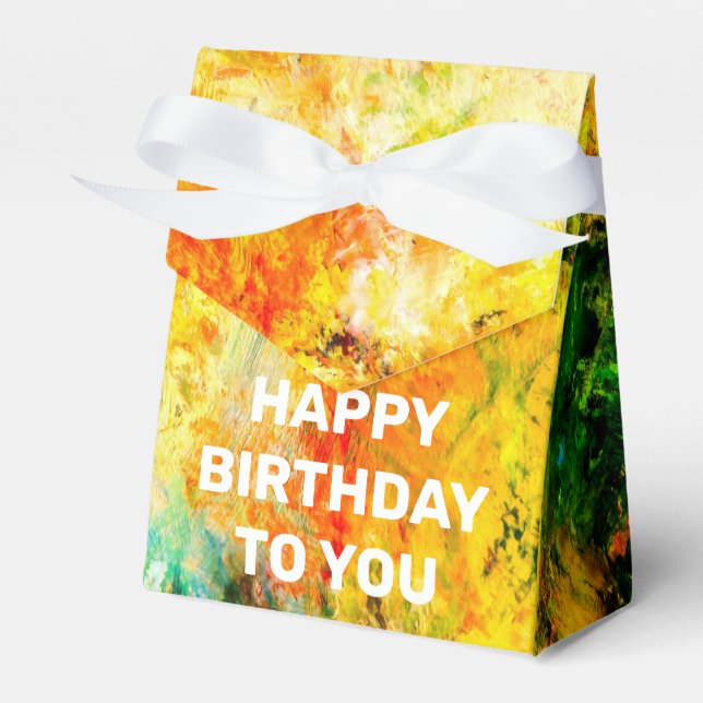 Caixinha De Lembrancinhas Paleta de artistas colorida (Frente)