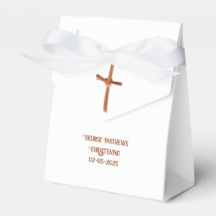 Caixinha De Lembrancinhas Palm Cross Personalizado, Christening ou Comunhão