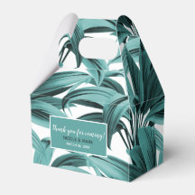 Palmares Tropicais Vintage em Aquarela Azul Turque