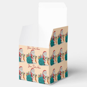 Caixinha De Lembrancinhas papai noel bonito com presentes e brinquedos no