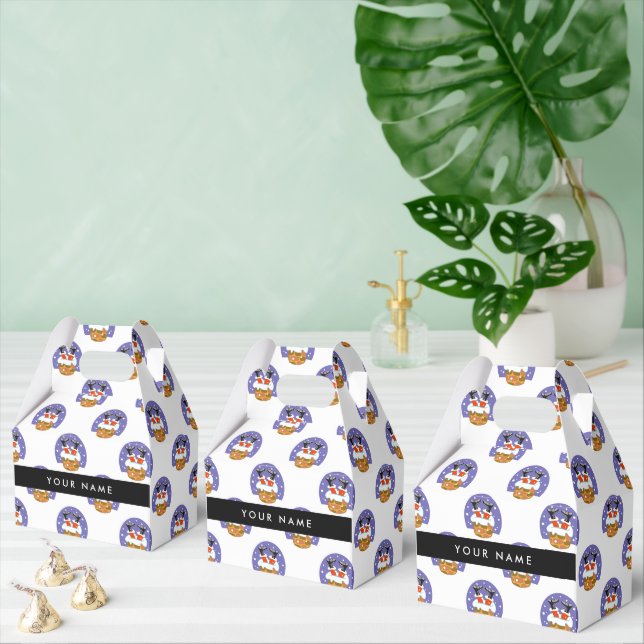 Caixinha De Lembrancinhas Papai Noel Na Chaminé, Neve, Natal, Ano Novo (Múltiplo)