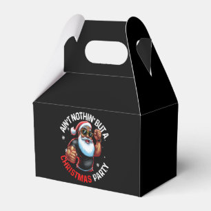 Caixinha De Lembrancinhas Papai Noel Natal afro-americano