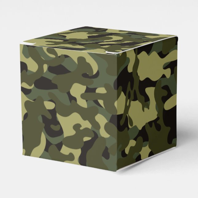 Caixinha De Lembrancinhas Papel de seda camuflado Euro Spring (Frente)