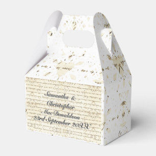 Caixinha De Lembrancinhas Papel do vintage e casamento branco do país do