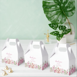 Caixinha De Lembrancinhas Par tea Fada Rapariga Escamoteada Flores Rosa Esma