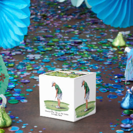 Caixinha De Lembrancinhas Par-Tee sobre a Bacia de Aniversário do Golfe Verd