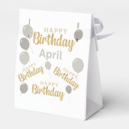 Caixinha De Lembrancinhas Parabéns aniversários de abril