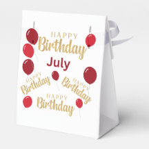 Parabéns aniversários de julho