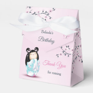 Caixinha De Lembrancinhas Parabéns às raparigas Kokeshi Doll