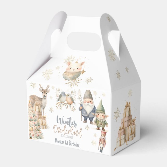 Caixinha De Lembrancinhas Parabéns de inverno (Frente)