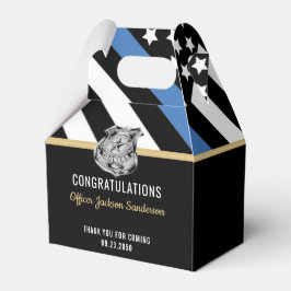 Caixinha De Lembrancinhas Parabéns Finos de Linha Azul Policiais