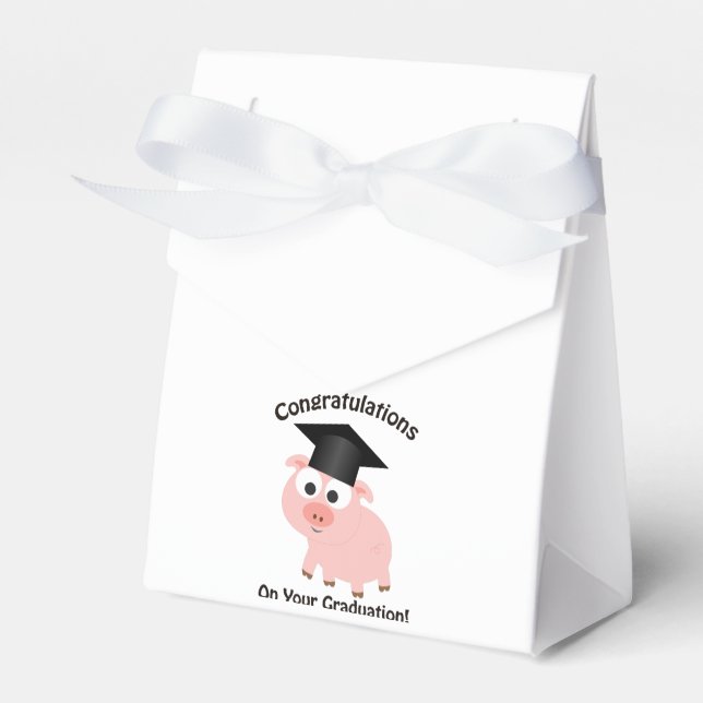 Caixinha De Lembrancinhas Parabéns na sua graduação! Porco (Frente)