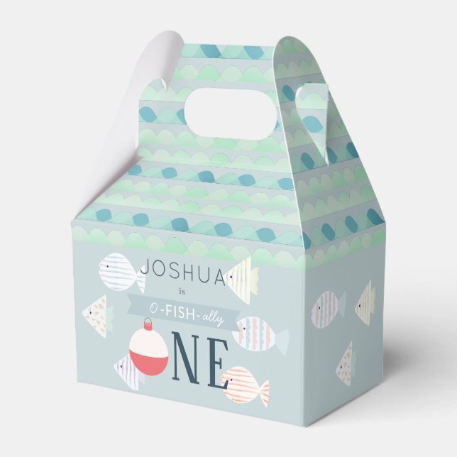 Caixinha De Lembrancinhas Parceiro de O-fish Um Garoto de Pesca Turquesa Ani (Frente)