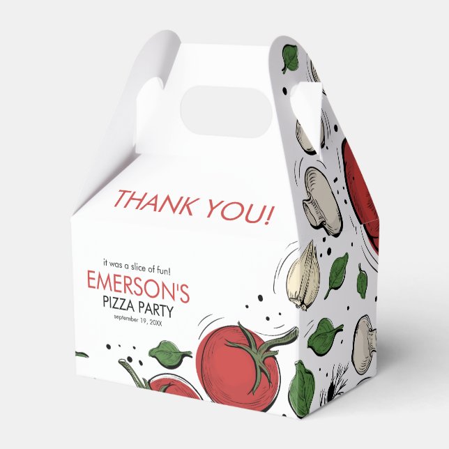 Caixinha De Lembrancinhas Parceiro de pizza Aniversário Obrigado (Frente)