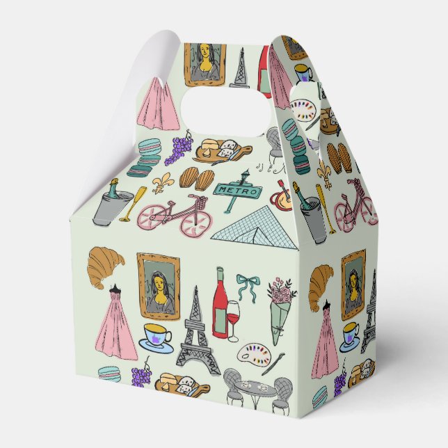 Caixinha De Lembrancinhas Paris Romântica (Frente)
