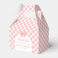 Parppy Green Gingham Ribbon Girl Aniversário