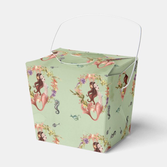 Caixinha De Lembrancinhas Parte da Sereia Náutica da Aquarela (Frente)