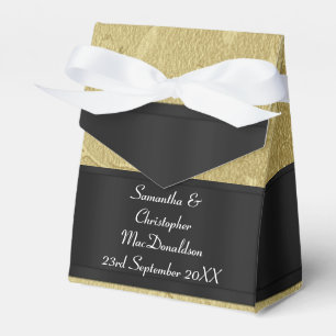 Caixinha De Lembrancinhas Parte traseira, casamento tema damasco do ouro