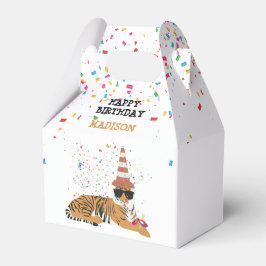 Caixinha De Lembrancinhas Partida de Tigre - Animais com festa