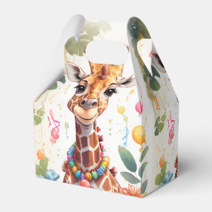 Caixinha De Lembrancinhas Partido Animal Giraffe v1