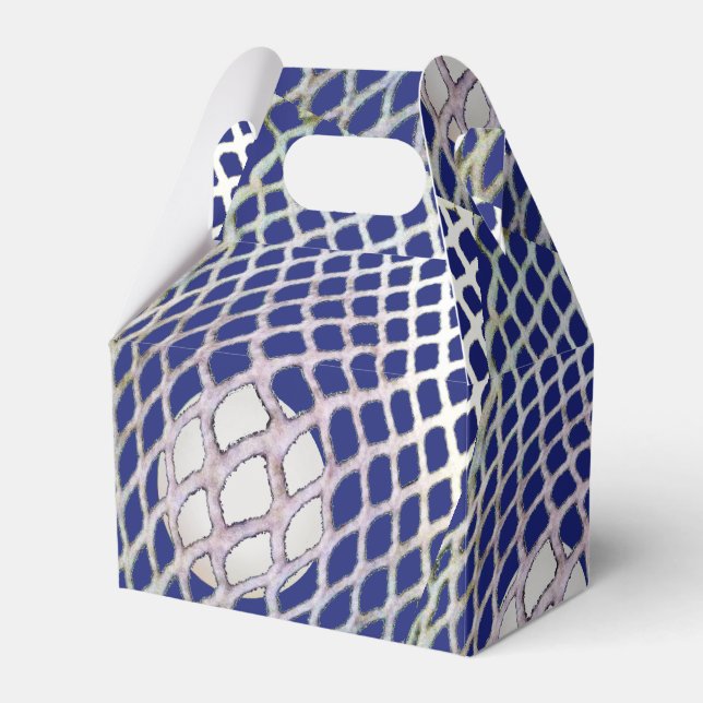 Caixinha De Lembrancinhas Partido Azul da Equipe de Lacrosse (Frente)