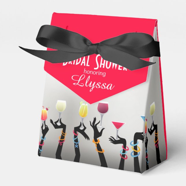 Caixinha De Lembrancinhas Partido chá de panela Cocktail (Frente)