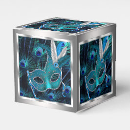 Caixinha De Lembrancinhas Partido Mascarada de Peacock