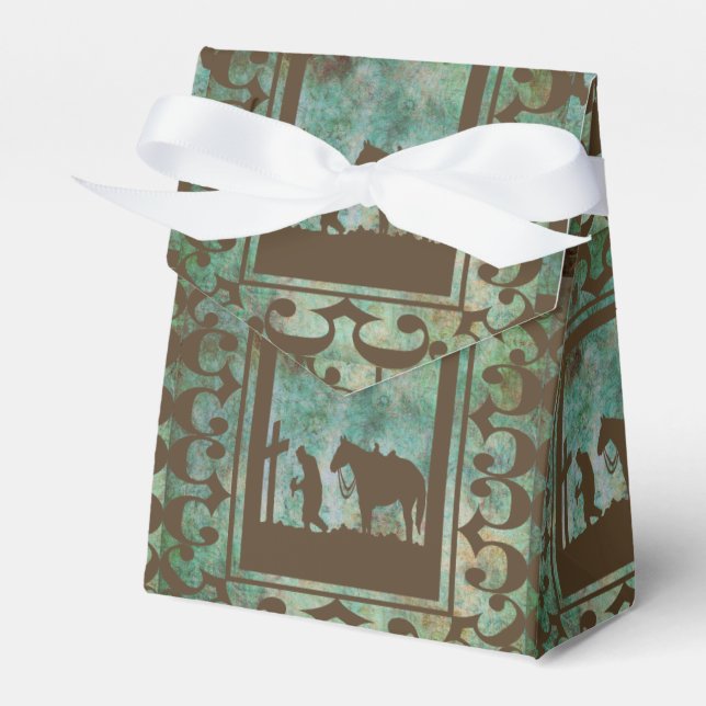 Caixinha De Lembrancinhas Partido Ocidental Favor do Presente Box Orador de  (Frente)