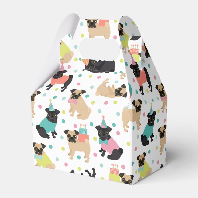 Caixinha De Lembrancinhas Partido Pug (Frente)