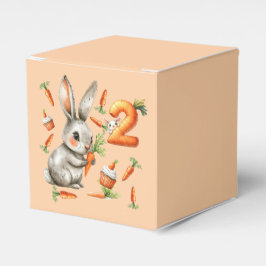 Caixinha De Lembrancinhas Partido segundo aniversário Bunnies e Carrots