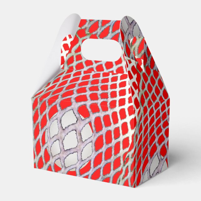 Caixinha De Lembrancinhas Partido Vermelho da Equipe Lacrosse (Frente)